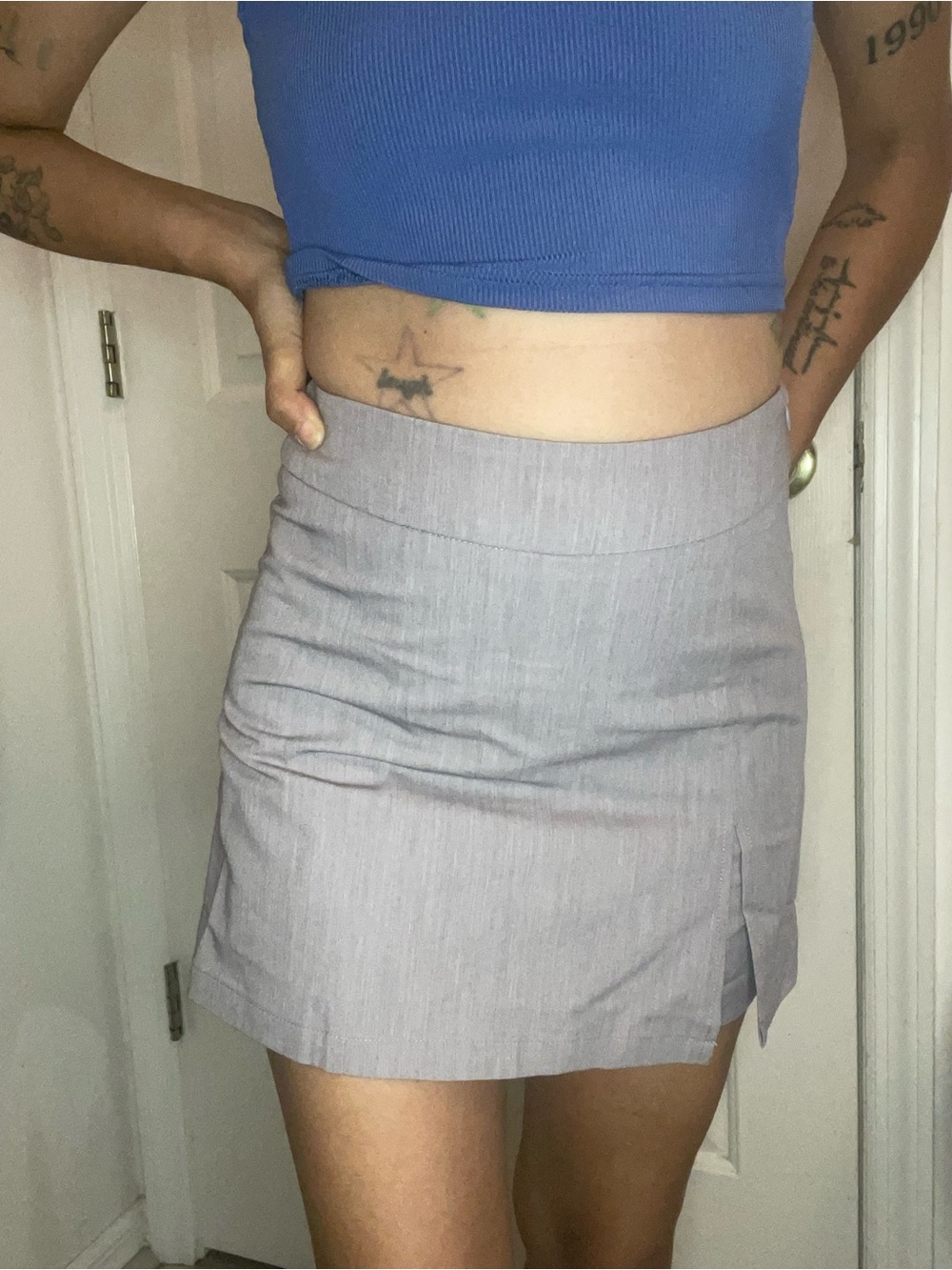 Lulus Gray Pencil Skort Women's XS